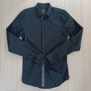AX ARMANI EXCHANGE 긴팔 셔츠 네이비 스트라이프