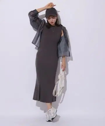 아푸와이저 리셰 시어 셔츠 라메 니트 원피스