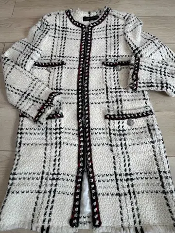 ZARA 자라 롱 코트 트위드 자켓