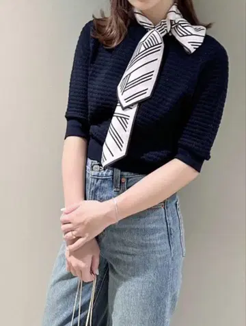 snidel 스카프 포함 니트 풀오버