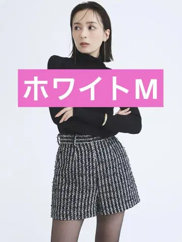 새상품 아뉴앙스 트위드 숏팬츠 화이트