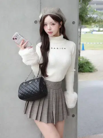 다리치 Darich 스무스 퍼 리브 니트탑