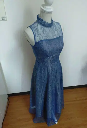 시착만 한 상품 로얄 파티 셰리 레이스 원피스 블루