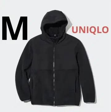 UNIQLO 유니클로 방풍 아우터 플리스 후드티 (긴팔) 블랙 M