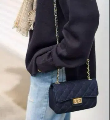 [ AULENTTI/오우렌티 ] 체인 백 데님