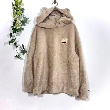 유니클로 mofusand 퍼리 플리스 풀 후드티 곰냥 귀 포함