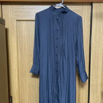 스타일 라비 샴브레이 새틴 원피스 동일 원단 벨트 포함
