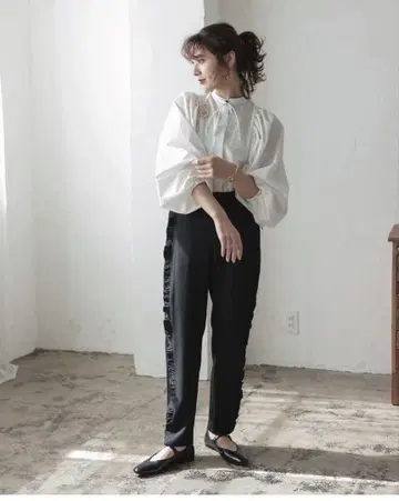 도노반 donoban 사이드 프릴 팬츠