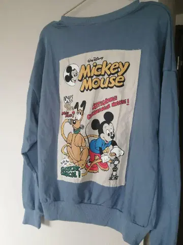 Disney 트레이닝복 미키마우스 백 프린트 파랑