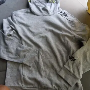 PUMA 후드 맨투맨 그레이 S