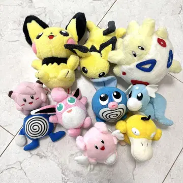 헤이세이 레트로 포켓몬 TOMY 피츄 토게피 봉제 인형 초기 10점