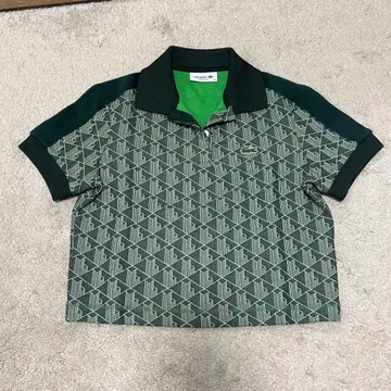 LACOSTE 크롭 모노그램 피케 셔츠