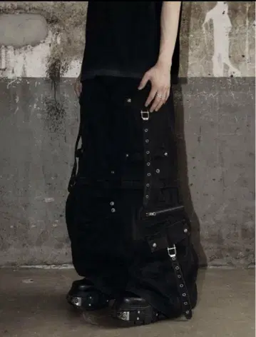 2WAY LONG BELT FLARE CARGO PANTS