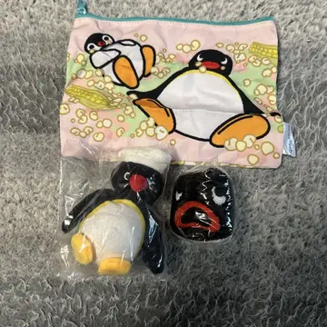 핑구 가챠 봉제 인형 파우치 3종 세트