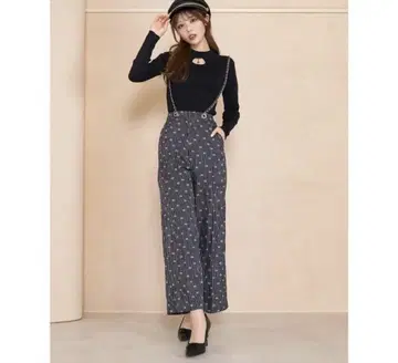 다리치 darich 체인 포함 로고 스트라이프 보더 와이드 팬츠