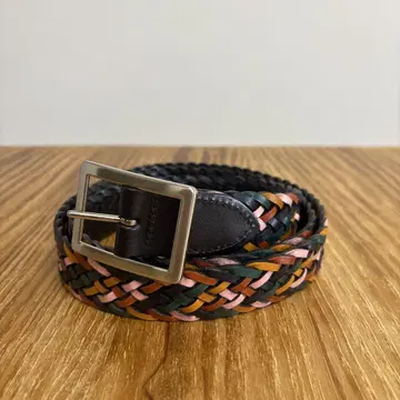 남성용 벨트 Paul Smith 다색 뜨개질 가죽 벨트 리버서블
