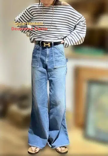 라빠르망 두지엠 클라세 굿리프 페인터 팬츠