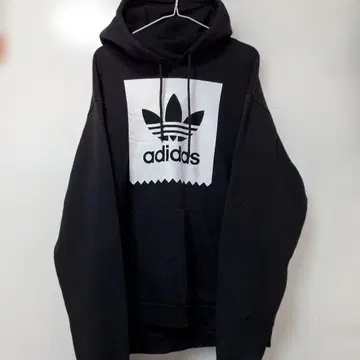 새상품급 빅 사이즈 adidas 블랙 후드티 속기모