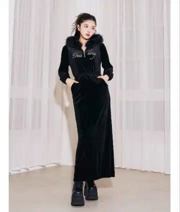 Darich 윈터 벨로아 롱 원피스