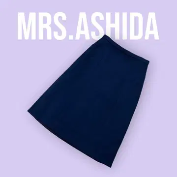 MRS.ASHIDA 블루 사다리꼴 플레어 스커트 사이즈 11 S-782