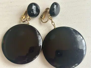 골동품 미사용 당시 물품 빅 사이즈 레트로 블랙 vintage 귀찌