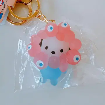 산리오 미야쿠미야쿠 변신 입체 마스코트 클리어 컬러 키링 포차코