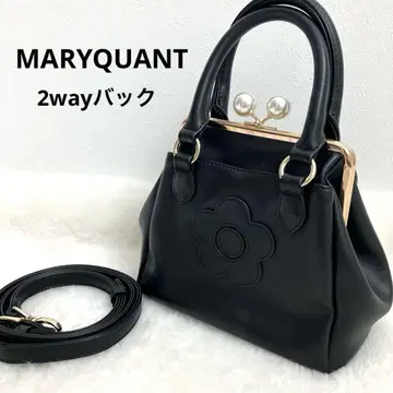 MARY QUANT 블랙 가마구치 펄 핸드, 숄더백 2way 새상품급