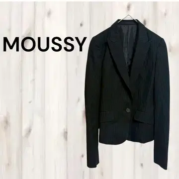 마우지 테일러드 자켓 스트라이프 블랙 사이즈 1 여성용