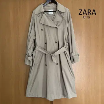 ZARA 여성용 트렌치코트 롱 코트 롱 트렌치 L XL