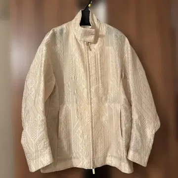 마메 traditional pattern jacquard blouson