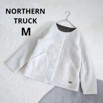 노던 트랙 보아 자켓 M 화이트 카키 캐주얼