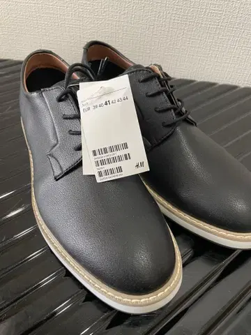 26cm 남성용 H&M 블랙 신발 남성 비즈니스 구두 가죽 신발 수트