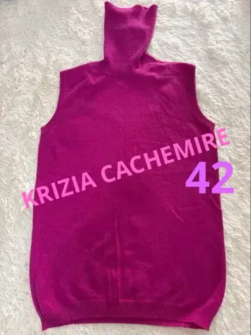 KRIZIA CACHEMIRE 캐시미어 슬리브리스 터틀넥 42