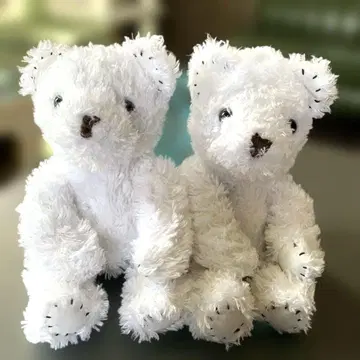 화이트 곰 페어 봉제 인형 약 20cm
