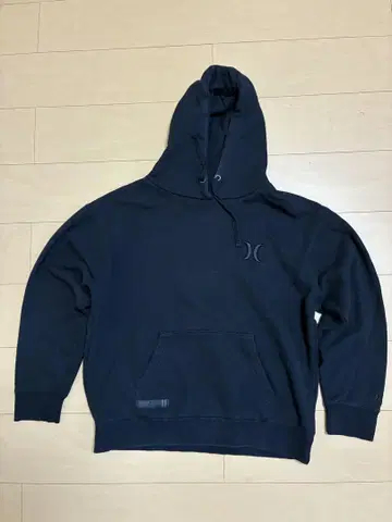 블랙 후드 부착 후드티 Hurley