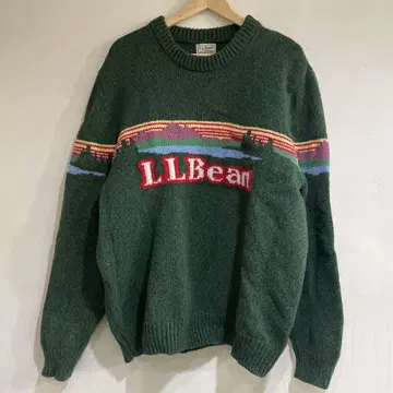 L.L.Bean 크루넥 니트 스웨터 그린