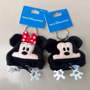 디즈니 리조트 공식 미키 미니 팬캡 키링