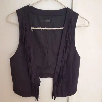 moussy 프린지 블랙 베스트