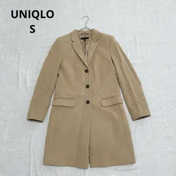 유니클로 [ S ] 캐시미어 브랜드 체스터 코트 카멜 깔끔한 비즈니스
