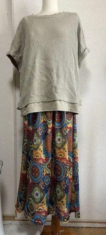 TITICACA 사이즈 FREE 컬러풀 롱 원피스 6787