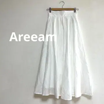 아림 Areeam 플레어 롱 스커트 여성용 화이트 F