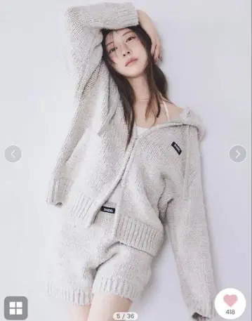 미사용 새상품 snidel 로빙 니트 후디