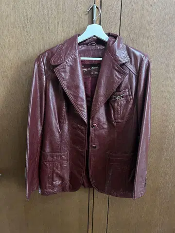 가죽 자켓 버건디