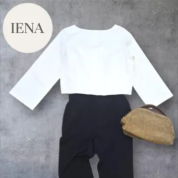 [ 새상품 ] IENA 이에나 보드넥 BIG 슬리브 숏 상의