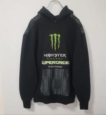 Monster Energy 슈퍼 크로스 후드티 블랙 S