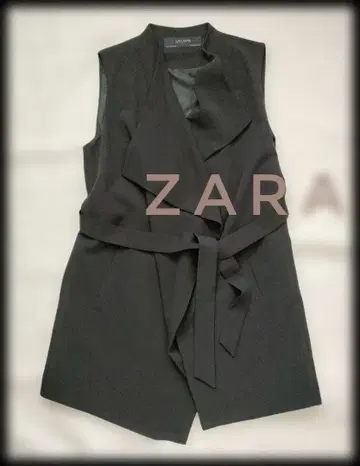 미사용 새상품 ZARA 블랙 지레 베스트 슬리브리스 겉옷 자라 블랙 M