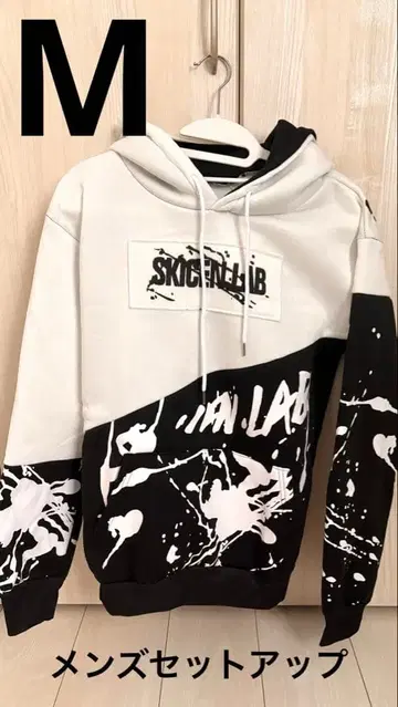 SKICEN LAB. 스플래터 후드티 세트 M