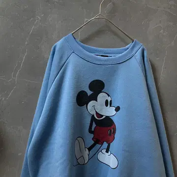 USA MICKEY MOUSE 화이트 발 미키 맨투맨 ships L
