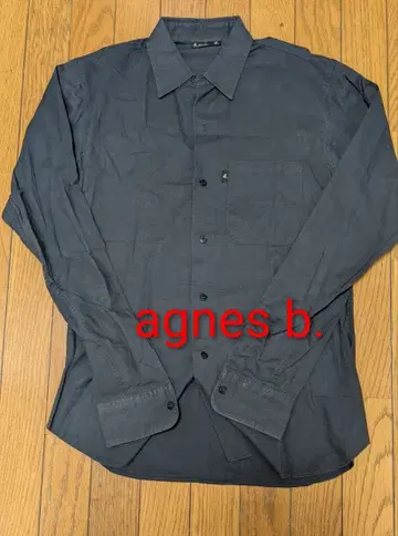 90s agnes b. 다크 그레이 긴팔 셔츠