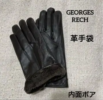 [미사용품] 조르주 레쉬 가죽 장갑 가죽 그로브 장갑 내면 보아